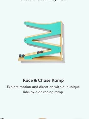 Lovevery Race and Chase ramp wooden Montessori toy